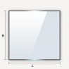 Plaque de sol en verre 900 x 750 angles droits
