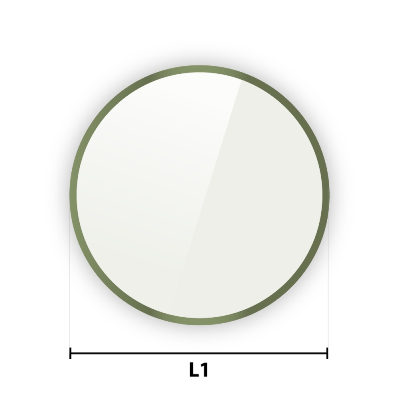 Plateau De Table En Verre Rond En Différentes Tailles avec Forme De Verre Circulaire, Fond En Verre avec 8mm De Verre De Sécurité Trempé, Parfaitement