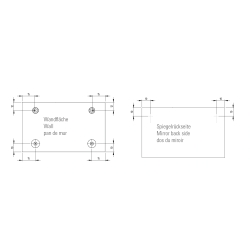 Kit de fixation invisible pour miroir 12 kgs