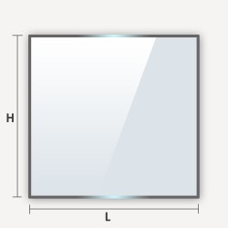 Verre trempé en carré rectangle