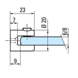 Supports par 4 pour vitrine en verre ép. 6-8mm