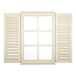 Miroir fenêtre avec portes battantes - Bois