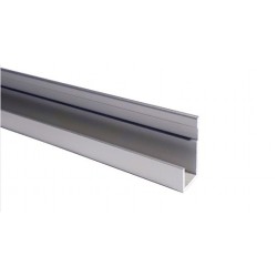 Cimaise - Profilé J de 10 x 12 x 25 mm pour miroirs et crédences - Longueur 2m50
